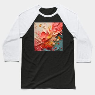 Abstract Strokes: Acrylic Brush Stripe Extravaganza Baseball T-Shirt